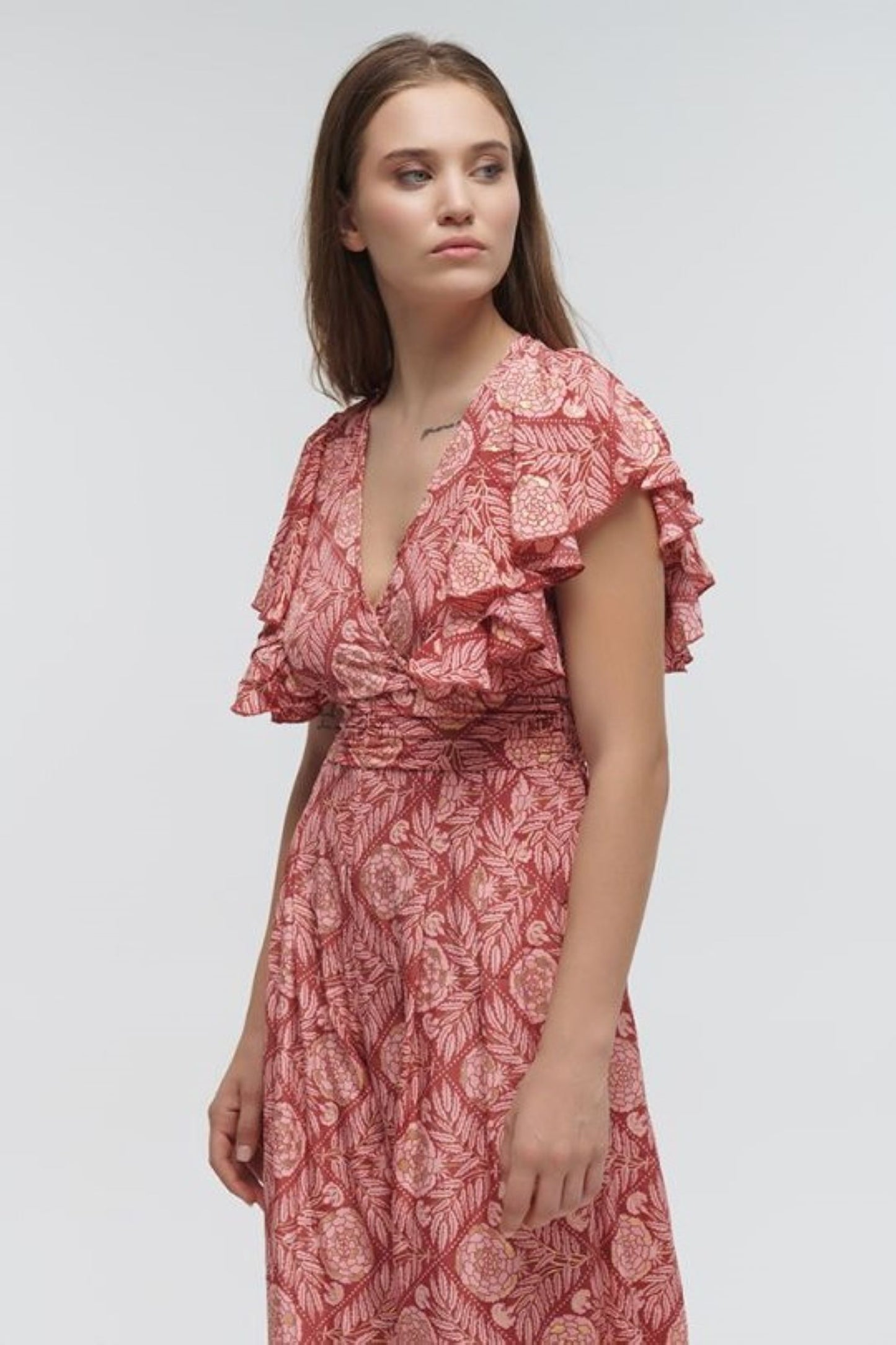 MACACÃO ROSA E VERMELHO