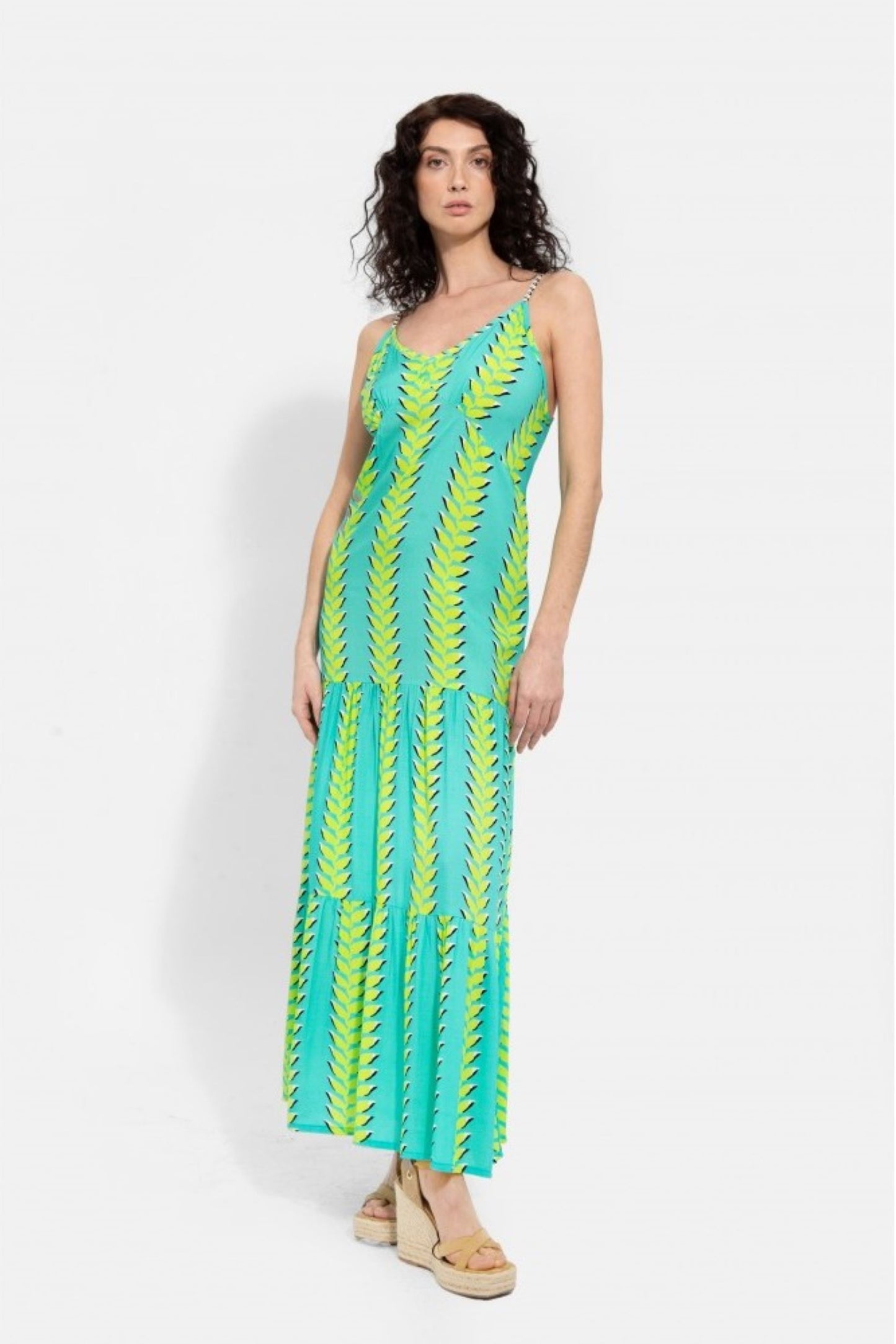 VESTIDOS DE ALÇAS FOLHAS