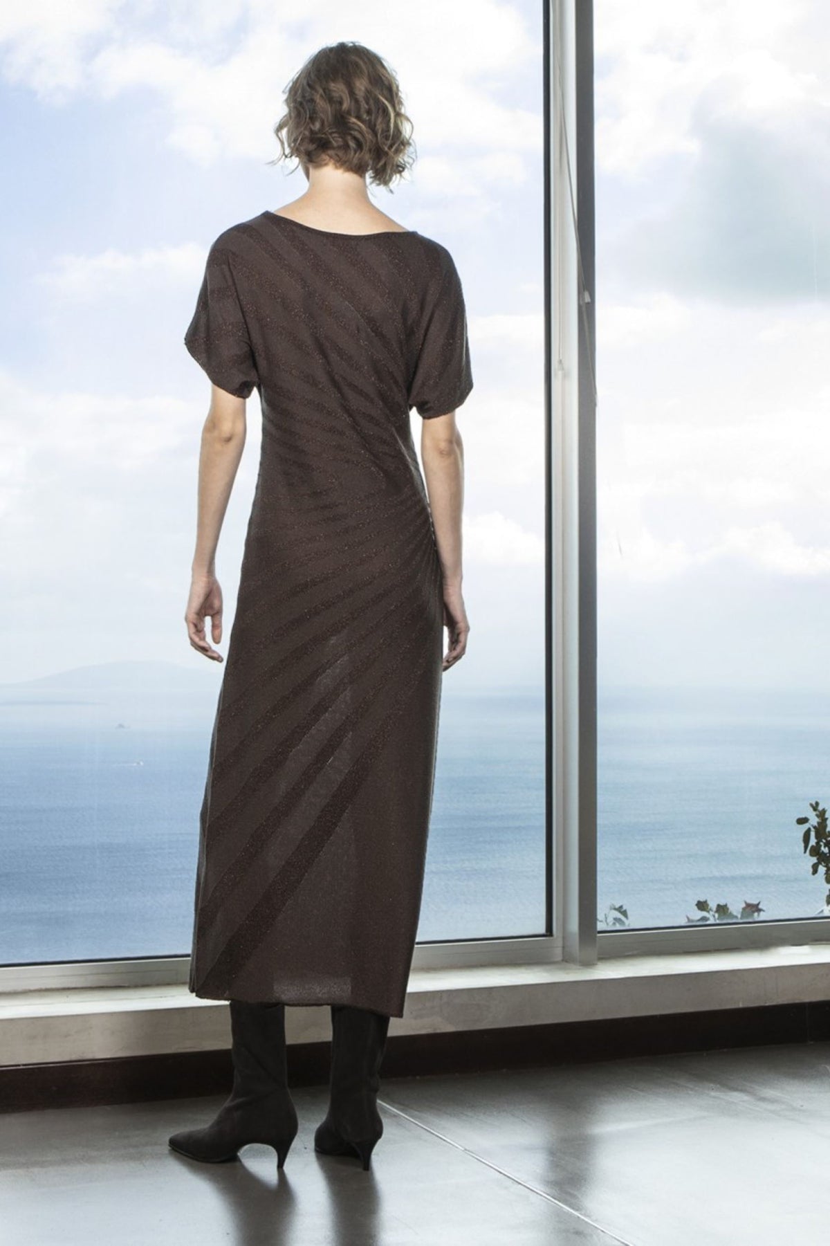 VESTIDO MIDI - LÃ E LUREX