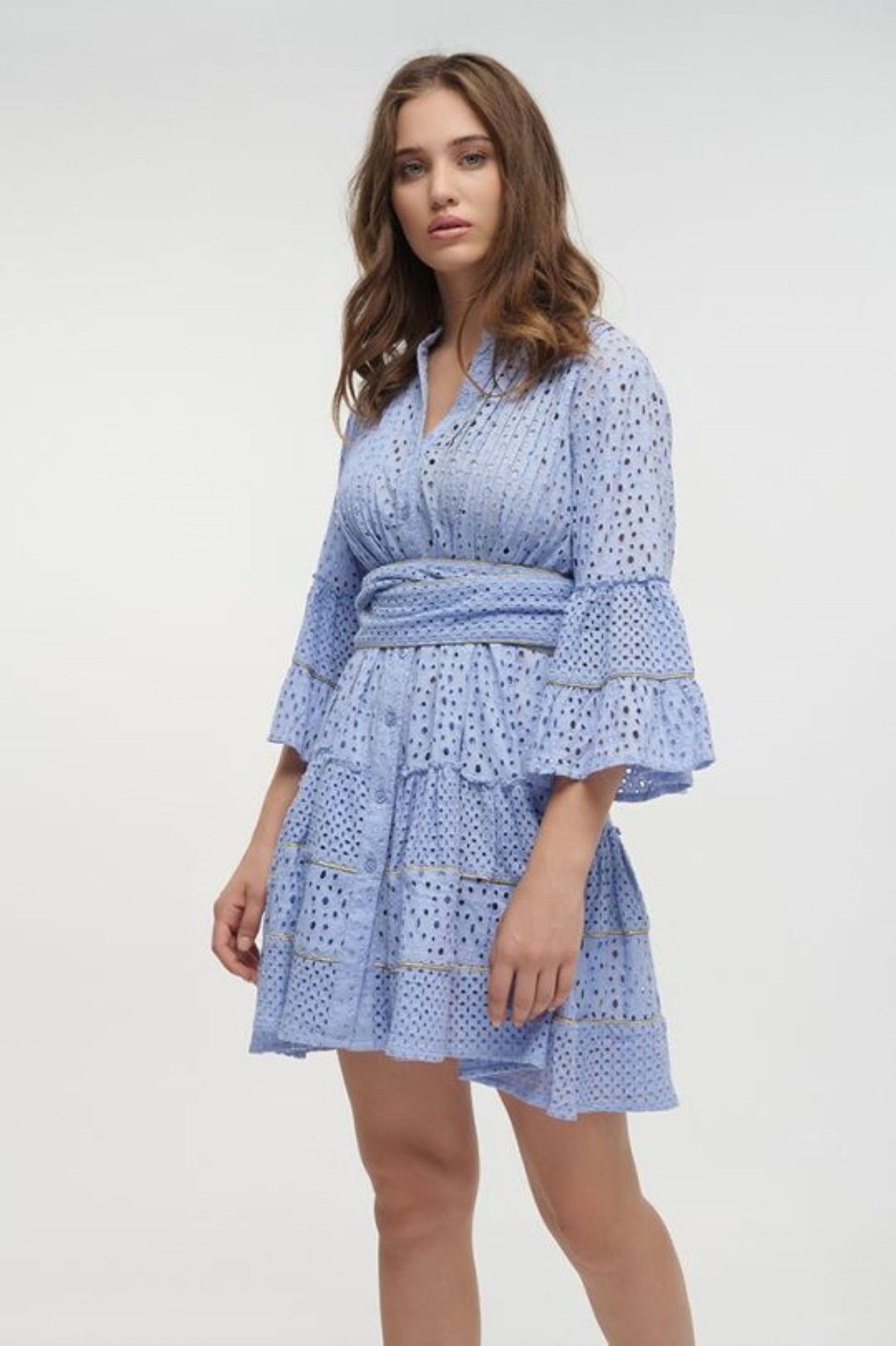 VESTIDO CURTO BORDADO INGLÊS