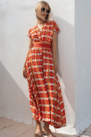 VESTIDO LONGO MULTICOLOR