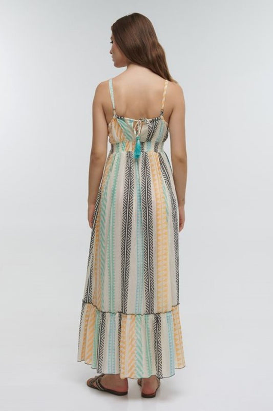 VESTIDO LONGO MULTICOLOR