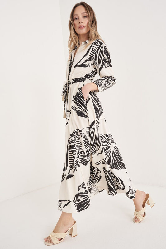 VESTIDO PRETO E BEGE