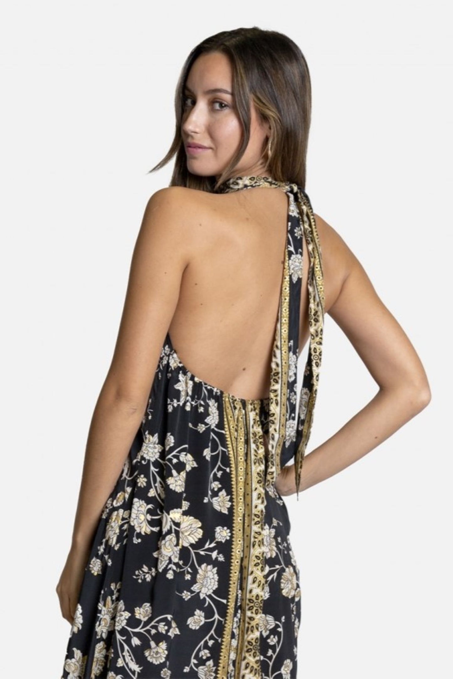 VESTIDO PRETO FLORAL