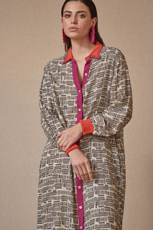 VESTIDO CAMISEIRO AFRICANO