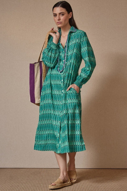 VESTIDO LONGO GEOMÉTRICO