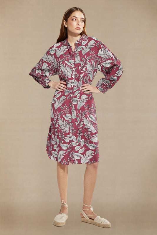 VESTIDO - CAMISA DE FOLHAS