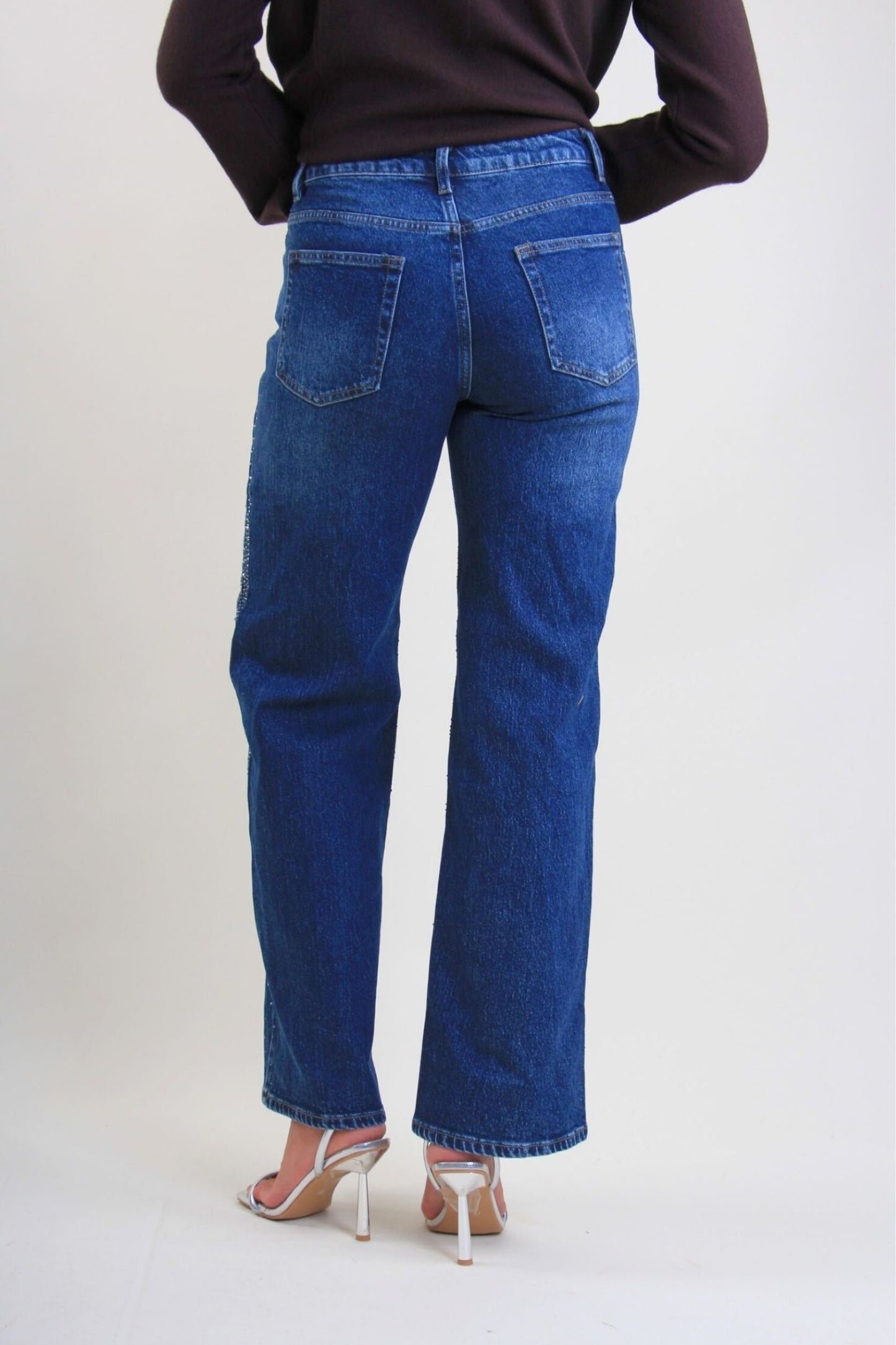 CALÇA DE GANGA COM BRILHANTES