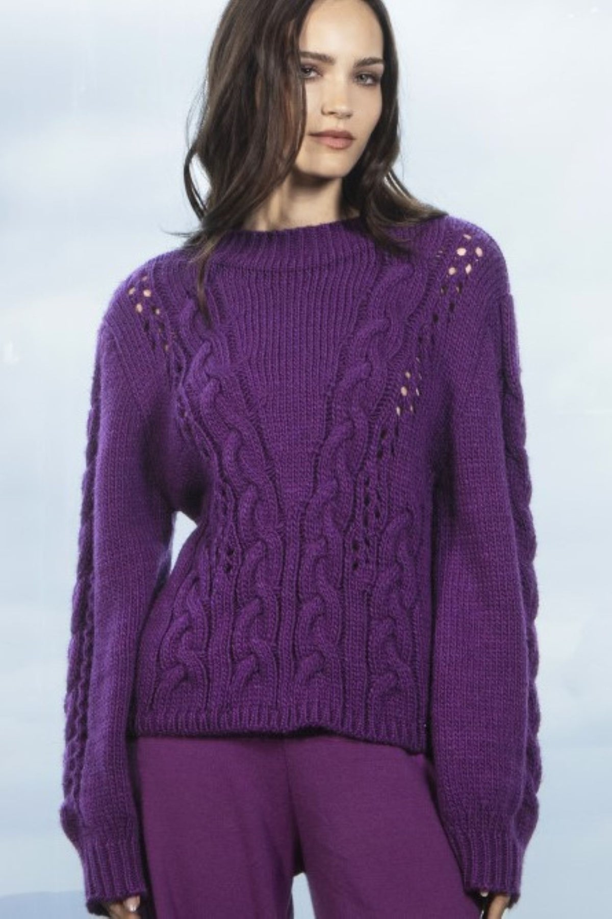 CAMISOLA DE MALHA VIOLETA