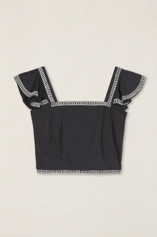 CONJUNTO TOP E SAIA BORDADO