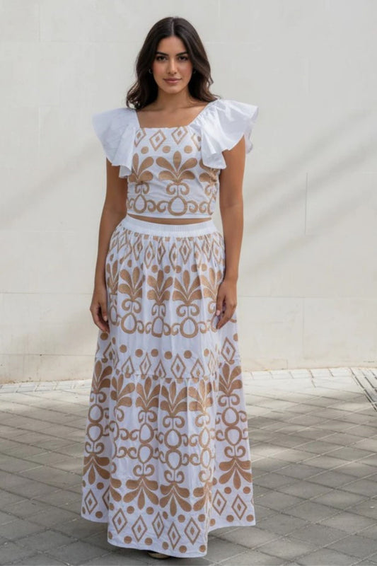 CONJUNTO TOP E SAIA