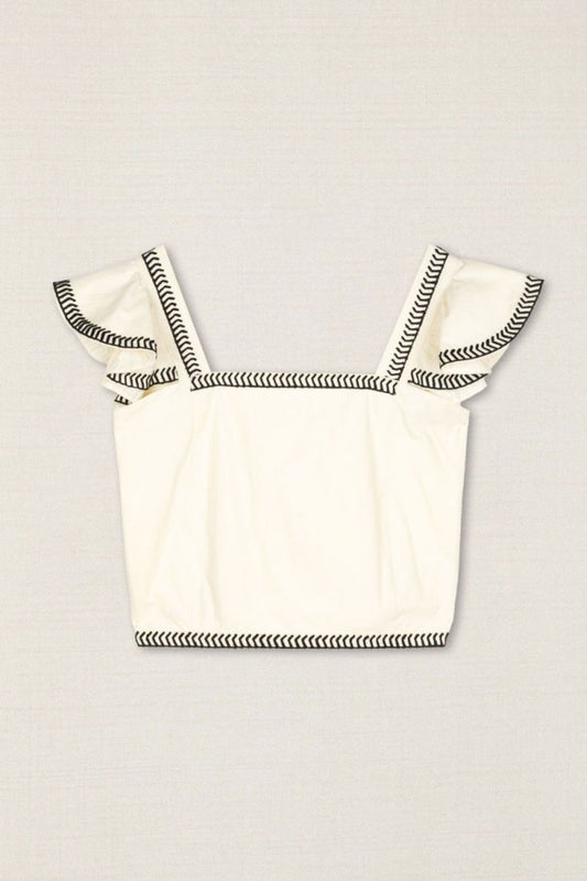 CONJUNTO TOP E SAIA BORDADO