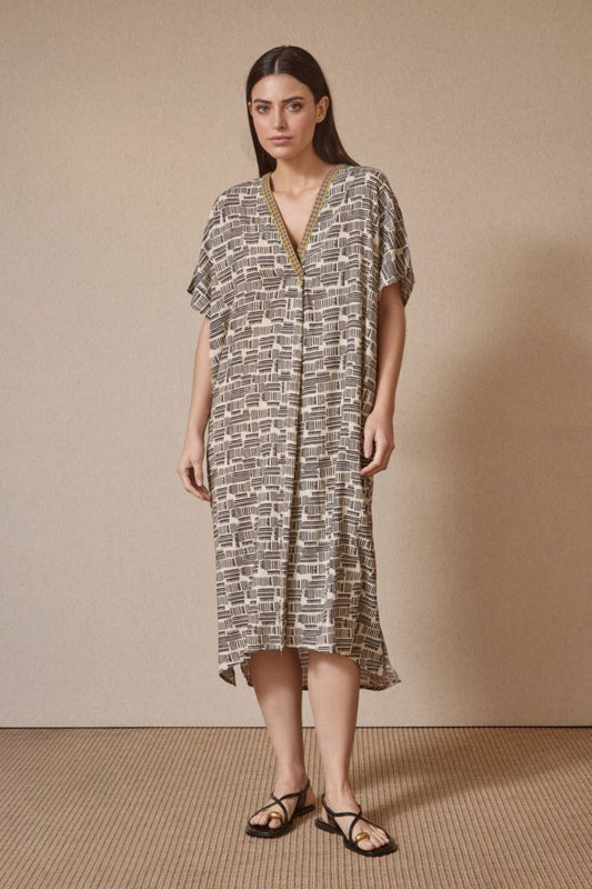 KAFTAN PRETO E BRANCO