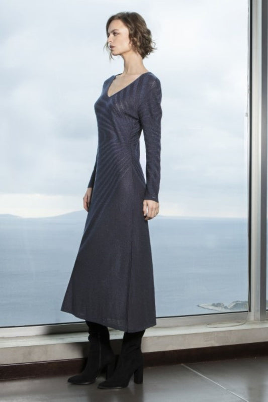 VESTIDO LUREX AZUL