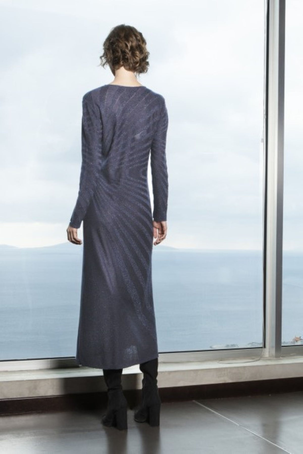 VESTIDO LUREX AZUL