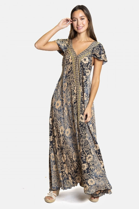 VESTIDO FLORAL AZUL