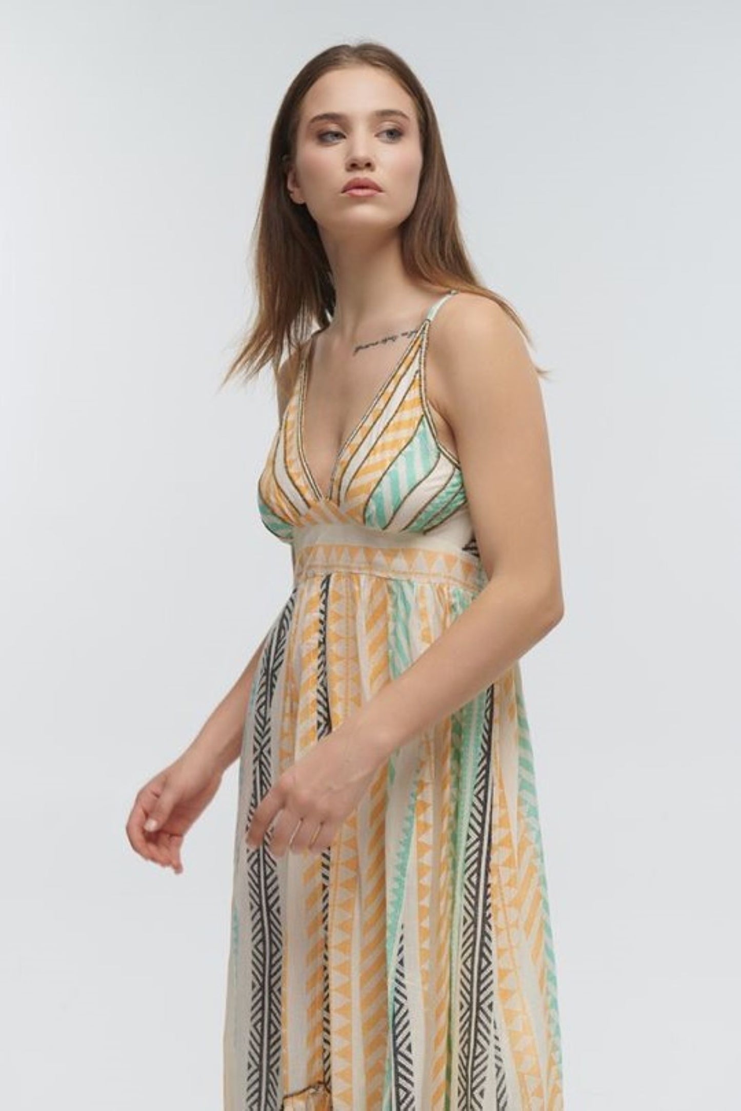 VESTIDO LONGO MULTICOLOR