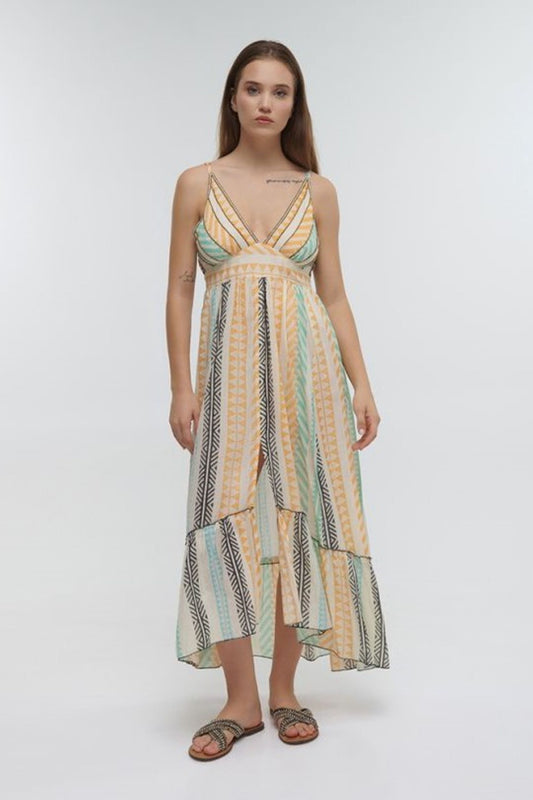VESTIDO LONGO MULTICOLOR