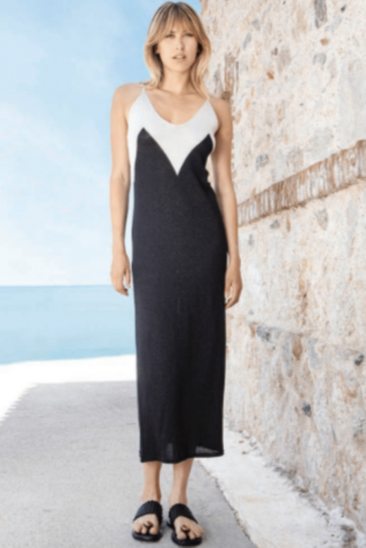 VESTIDO PRETO E BRANCO