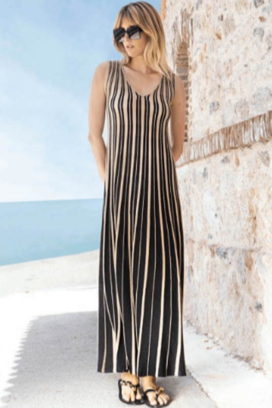 VESTIDO PRETO E DOURADO